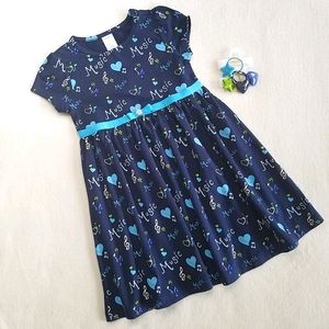 Gymboree Love Music Vintage Dress + Baubles Sz 5
